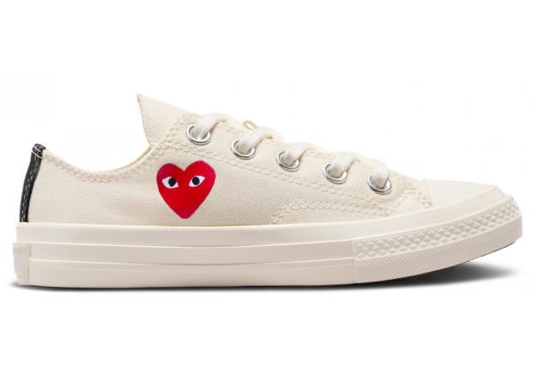 Кеды Converse Comme des Garçons Play x Chuck 70 Low Single Heart Milk