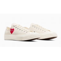 Кеды Converse Comme des Garçons Play x Chuck 70 Low Single Heart Milk