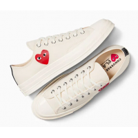 Кеды Converse Comme des Garçons Play x Chuck 70 Low Single Heart Milk