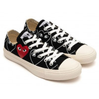 Кеды Converse Comme des Garçons Play x Chuck Taylor All-Star 70 Low All-Over Print Black