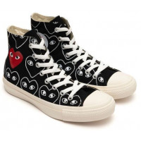 Кеды Converse Comme des Garçons Play x Chuck Taylor All-Star 70 High All-Over Print Black