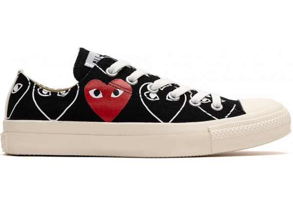 Кеды Converse Comme des Garçons Play x Chuck Taylor All-Star 70 Low All-Over Print Black