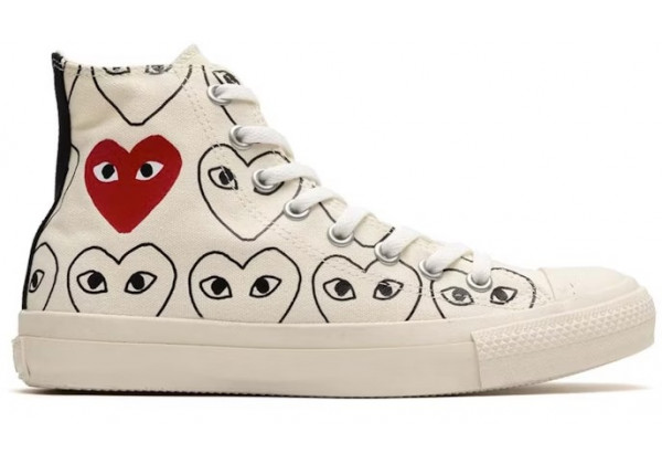 Кеды Converse Comme des Garçons Play x Chuck Taylor All-Star 70 High All-Over Print White