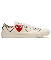 Кеды Converse Comme des Garçons Play x Chuck Taylor All-Star 70 Low All-Over Print White
