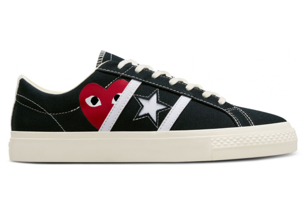 Кеды Converse Comme des Garçons Play x One Star Academy Pro Black Egret