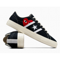 Кеды Converse Comme des Garçons Play x One Star Academy Pro Black Egret