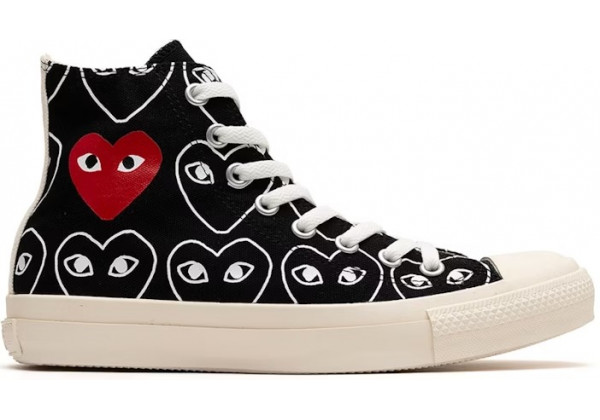 Кеды Converse Comme des Garçons Play x Chuck Taylor All-Star 70 High All-Over Print Black
