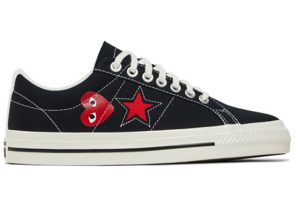 Кеды Converse Comme des Garçons Play x One Star Black White