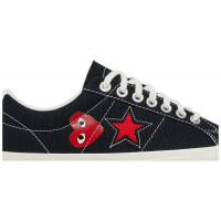 Кеды Converse Comme des Garçons Play x One Star Black White