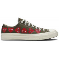 Кеды Converse Comme des Garçons Play x Chuck 70 Low Top Multi Heart Olive