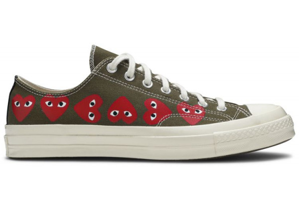 Кеды Converse Comme des Garçons Play x Chuck 70 Low Top Multi Heart Olive