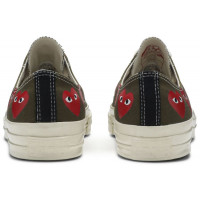 Кеды Converse Comme des Garçons Play x Chuck 70 Low Top Multi Heart Olive
