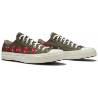 Кеды Converse Comme des Garçons Play x Chuck 70 Low Top Multi Heart Olive