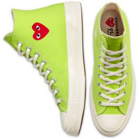 Кеды Converse Comme des Garçons Play x Chuck 70 High Bright Green