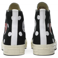 Кеды Converse Comme des Garçons x Chuck Taylor All Star 70 Hi Black Polka Dot