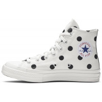 Кеды Converse Comme des Garçons x Chuck Taylor All Star 70 Hi White Polka Dot