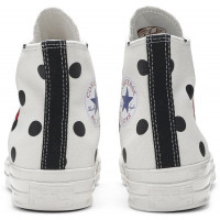 Кеды Converse Comme des Garçons x Chuck Taylor All Star 70 Hi White Polka Dot