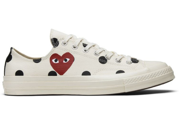 Кеды Converse Comme des Garçons x Chuck Taylor All Star 70 Low White Polka Dot
