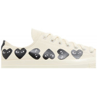 Кеды Converse Comme des Garçons Play x Chuck 70 Low Multi Heart Milk Black