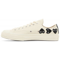 Кеды Converse Comme des Garçons Play x Chuck 70 Low Multi Heart Milk Black