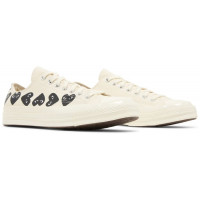 Кеды Converse Comme des Garçons Play x Chuck 70 Low Multi Heart Milk Black