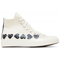 Кеды Converse Comme des Garçons Play x Chuck 70 High Multi Heart Milk Black