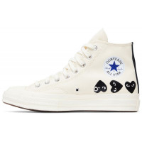 Кеды Converse Comme des Garçons Play x Chuck 70 High Multi Heart Milk Black