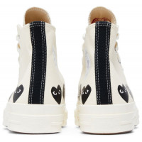 Кеды Converse Comme des Garçons Play x Chuck 70 High Multi Heart Milk Black