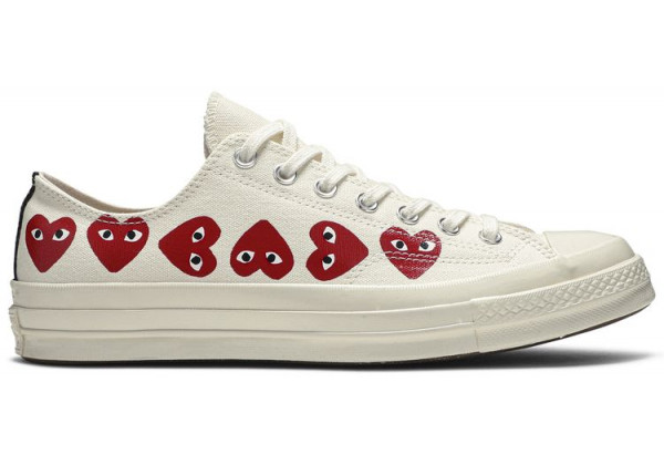 Кеды Converse Comme des Garçons Play x Chuck 70 Low Top Multi Heart White