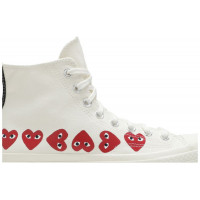 Кеды Converse Comme des Garçons Play x Chuck 70 Hi Top Multi Heart White