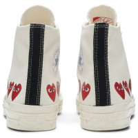 Кеды Converse Comme des Garçons Play x Chuck 70 Hi Top Multi Heart White
