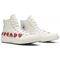 Кеды Converse Comme des Garçons Play x Chuck 70 Hi Top Multi Heart White