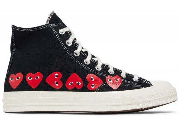 Кеды Converse Comme des Garçons Play x Chuck 70 High Multi Heart Black