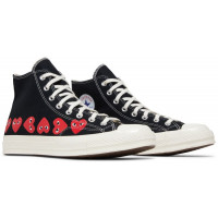 Кеды Converse Comme des Garçons Play x Chuck 70 High Multi Heart Black