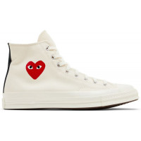 Кеды Converse Comme des Garçons Play x Chuck 70 High Single Heart Milk