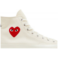 Кеды Converse Comme des Garçons Play x Chuck 70 High Single Heart Milk