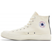 Кеды Converse Comme des Garçons Play x Chuck 70 High Single Heart Milk