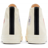 Кеды Converse Comme des Garçons Play x Chuck 70 High Single Heart Milk