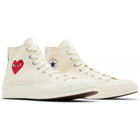 Кеды Converse Comme des Garçons Play x Chuck 70 High Single Heart Milk