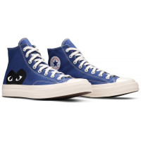 Кеды Converse Comme des Garçons Play x Chuck 70 High Blue Quartz