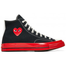 Кеды Converse Comme des Garçons Play x Chuck 70 High Black Red